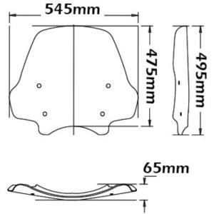 Parabrisas protección media verano BMW r 1200 r 11-14 Â· 3
